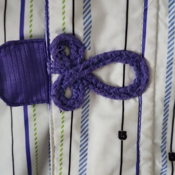 BURTON | Snowboard ski jacket striped white purple sz 10 12 - Picture 6 of 8